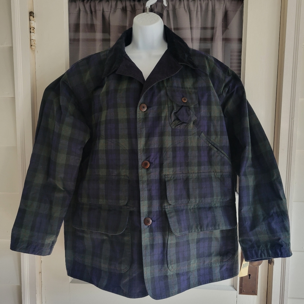 Polo Ralph Lauren oil waxed corduroy plaid jacket vintage